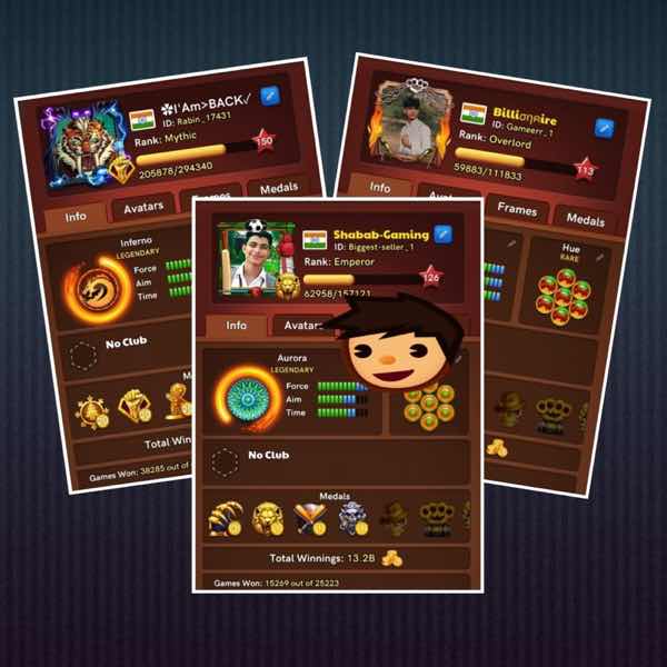 🆔 Verified Pro ID – Ready to Play - Carrom Pool Shop